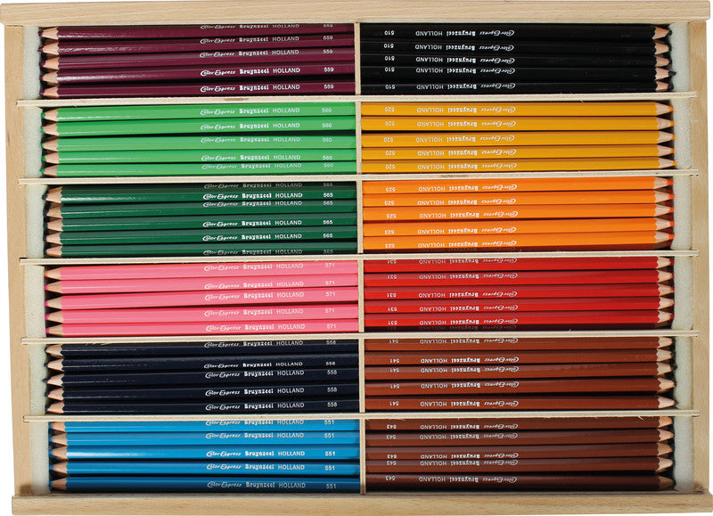 Bruynzeel Farbstifte-Set – 240 Stk., 12 Farben, Mine Ø 3,3 mm, Holzschachtel