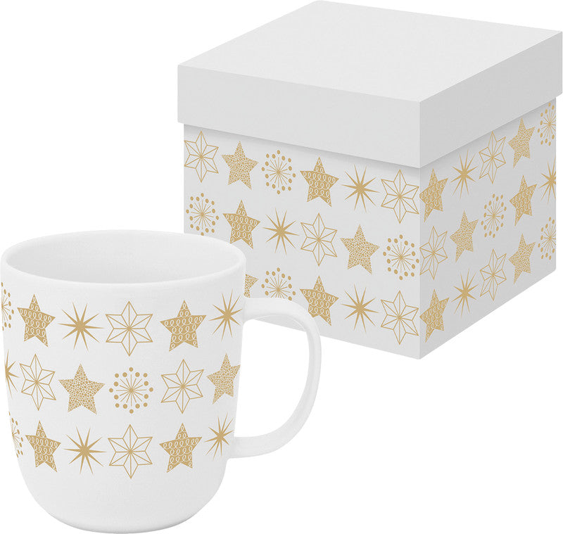Ppd Trend Pure Tasse – 0,40 l, Porzellan, Mehrfarbig, Mikrowellengeeignet, Sternenmotiv