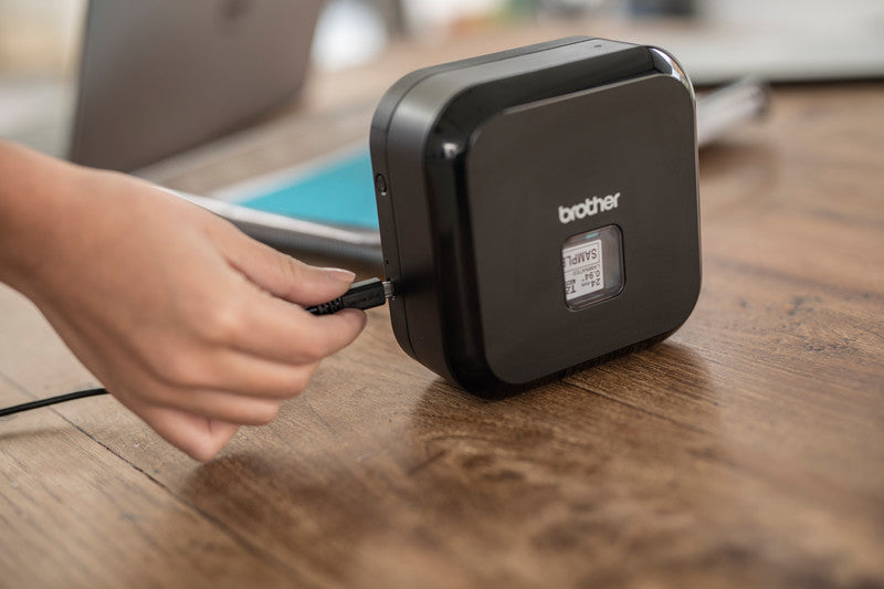 Brother P-touch Cube Plus P710BT – Beschriftungsgerät, Thermodirekt, für Bänder bis 24 mm, USB, Bluetooth