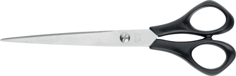 Lerche Universalschere – 18,0 cm, Edelstahl, für Rechtshänder, spitz, Kunststoff, schwarz