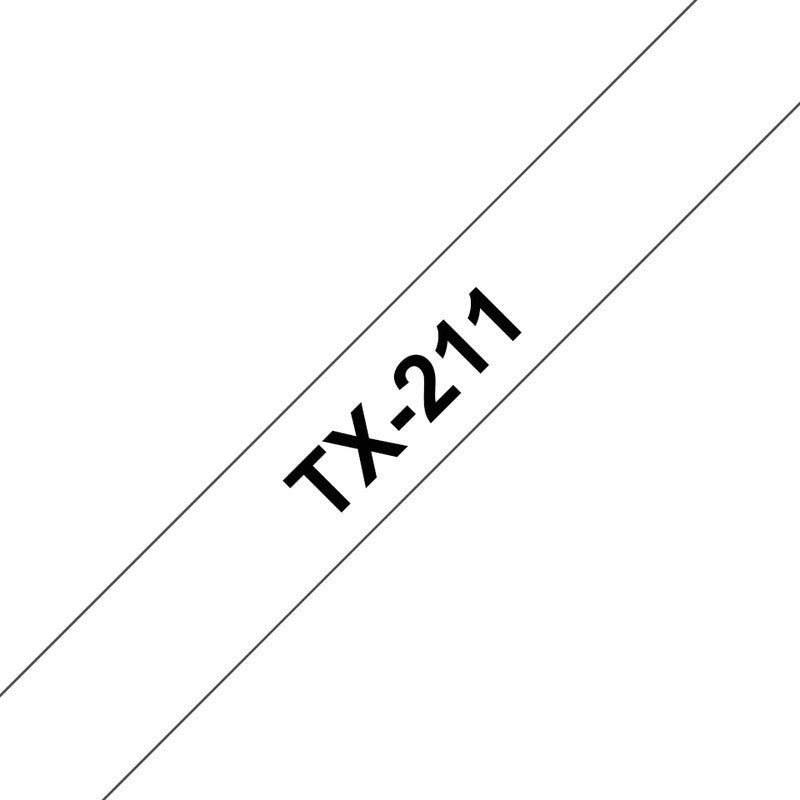 Brother Schriftband – 6 mm × 15 m, weiss, schwarz