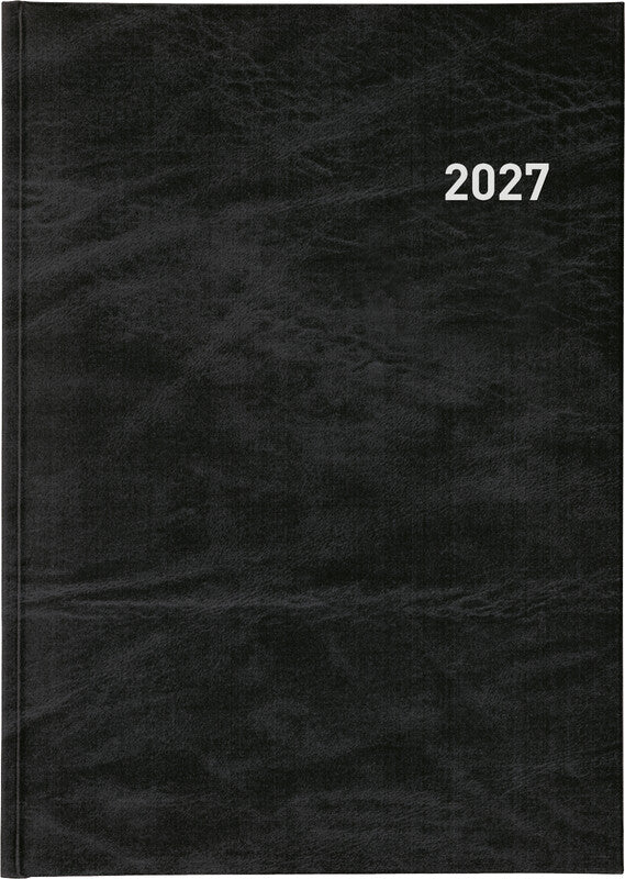 Biella Registra 7 Agenda – 1 Woche/2 Seiten, gebunden, 17,2 × 24 cm, Jan–Dez, Schwarz, FSC
