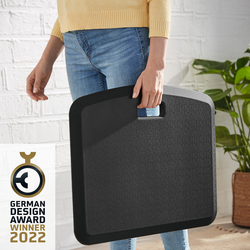 Leitz Anti-Ermüdungsmatte Ergo Cosy – Kunststoff, Schwarz, 45,7 × 2,0 × 56,0 cm
