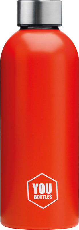 Youbottles Trinkflasche Dual – 5 dl – Edelstahl, isoliert, Schraubverschluss – Monochrome Rot
