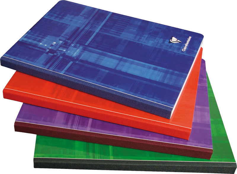Clairefontaine Notizheft, 170 × 220 mm, kariert, Leinenrücken, 192 Seiten, 90 g/m² – sortiert