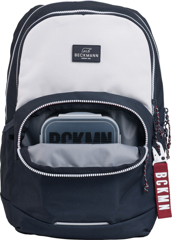 Beckmann Junior Sport Rucksack – Navy White – 31.0×45.0×22.0 cm – 30 l – recycelte Materialien