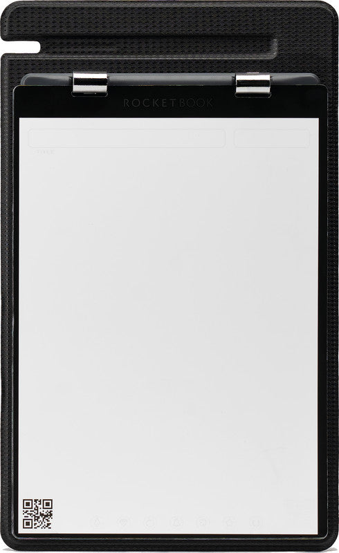 Rocketbook Notizblock, liniert, punktkariert, 20 Blatt, Hardcover – schwarz, für ROCKETBOOK App