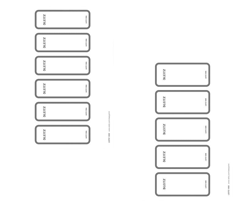 Leitz Drucketiketten, 36 mm × 111 mm, grau, Papier, permanent, für Rückenbreite 5 cm
