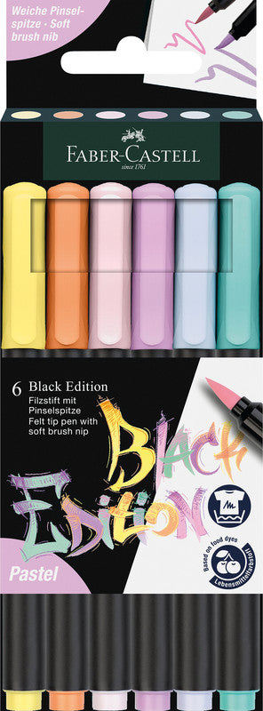 Faber-Castell Filzstifte Brush Pen, 6 Farben