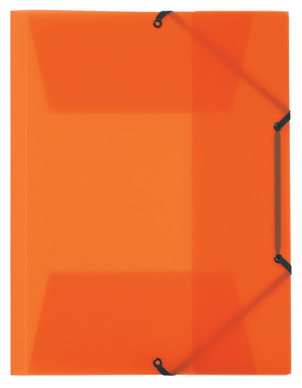 Kolma Sammelmappe für A4, Kunststoff, Orange, mit Gummizug