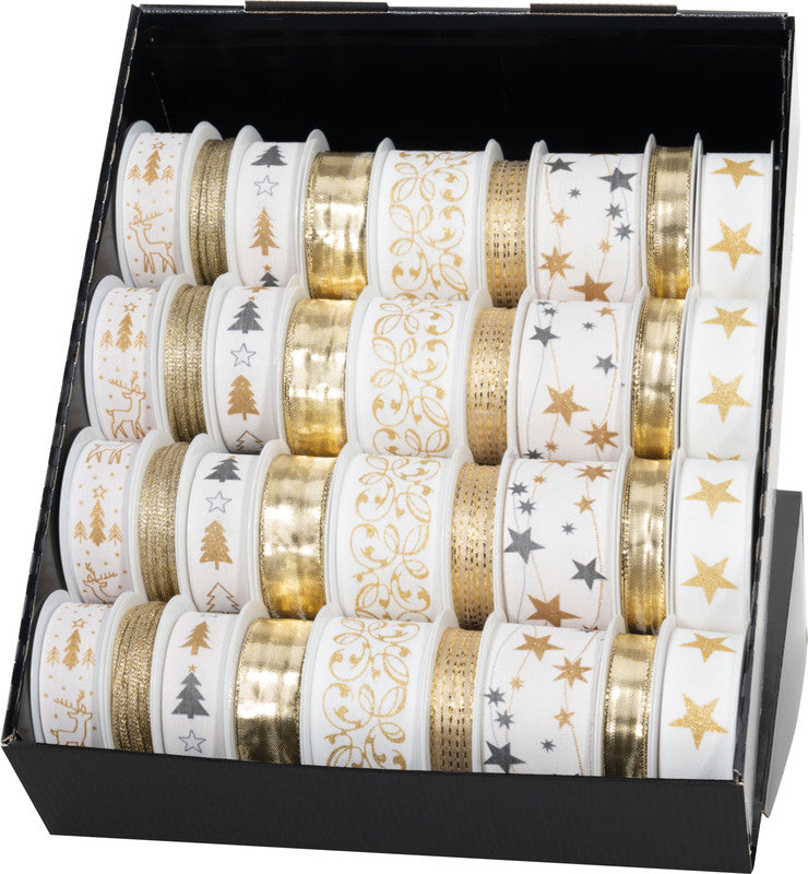 Goldina Geschenkband – Weihnachten – Seide, sortiert