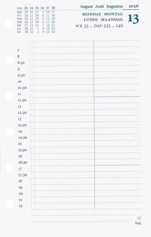 Succes Kalender-Einlage – 1 Tag/Seite, 6-fach, 8 × 12,5 cm, 2026