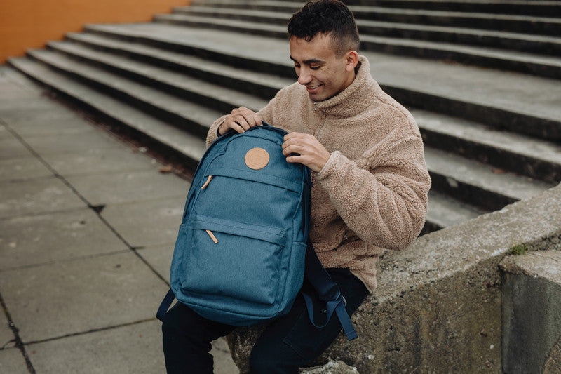 Beckmann Schulrucksack – Blau – 30,0 × 53,0 × 22,0 cm – Recycelter Bestandteil