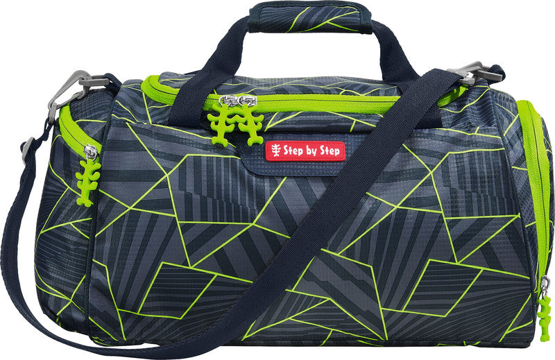 Step by Step Sporttasche – 13 l, Motiv Dark Cat Chiko, mit Schultergurt, wasserabweisend, 38 × 20 × 23 cm