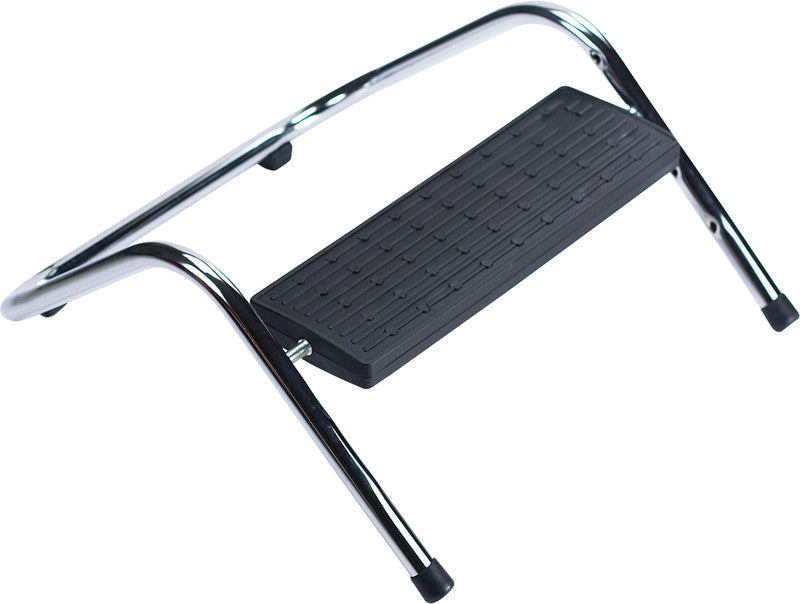 Q-Connect Fussstütze Trittboy – 34,5 × 33,5 × 16,5 cm, schwarz, Stahl