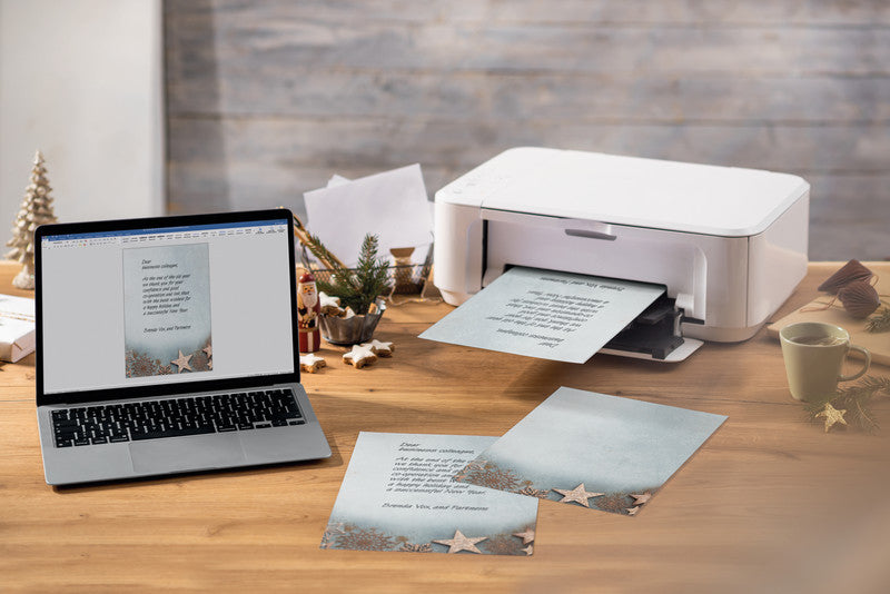Sigel Motivpapier – A4, 90 g/m², Motiv: Glamouröses Weihnachten – für Inkjet/Laser/Kopierer – FSC – 100 Blatt