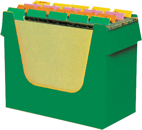 Ornalon Hängemappen-Box A4 – für 15 Hängemappen, 360 × 272 × 162 mm, grün, Kunststoff
