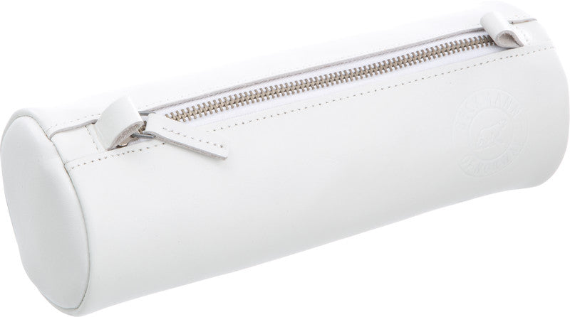 Beckmann Schlamperetui, leer – weiss – Leder – 24 × 8 cm