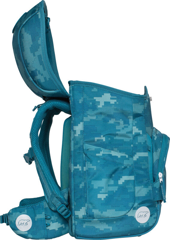 Beckmann Schulrucksack Plus Air – Jungle Game – 20 l – 28 × 40,5 × 23 cm – aus recyceltem PET