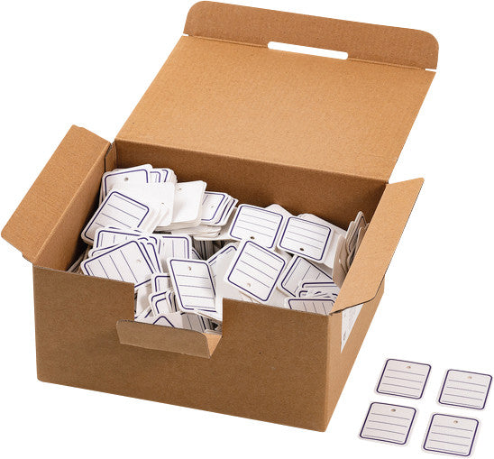 HERMA Anhängeetiketten – rechteckig 35 × 45 mm, Karton, weiss, gelocht ohne Faden, abgerundete Ecken, 1'000 Stk