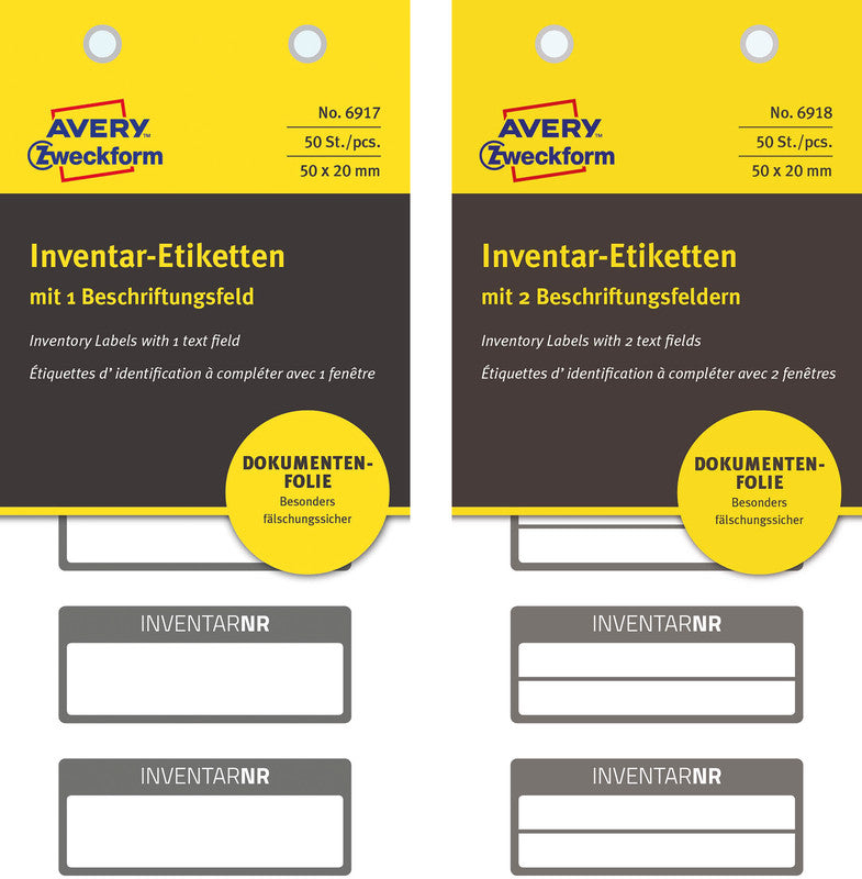 Avery Schuletiketten – 50×20 mm, Abgerundete Ecken, 50 Stk, 10 Bogen, Permanent Haftend, Abziehsicher