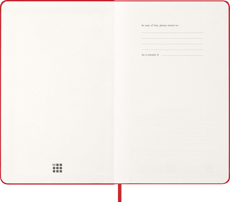 Moleskine Wochenagenda – 1 Woche/1 Seite, gebunden, 13,0 × 21,0 cm, 2026, Scharlachrot, FSC