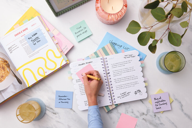 Post-it Super Sticky Haftnotizen – 76×76 mm – sortiert (gelb, rosa), 2×70 Blatt