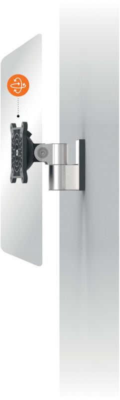 Durable Wandhalterung, bis 27", 8 kg, stufenlos höhenverstellbar, neigbar, drehbar, silber