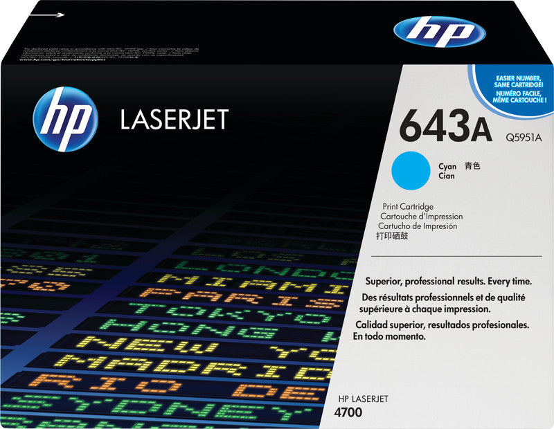 HP Toner 643A – cyan, 10000 Seiten