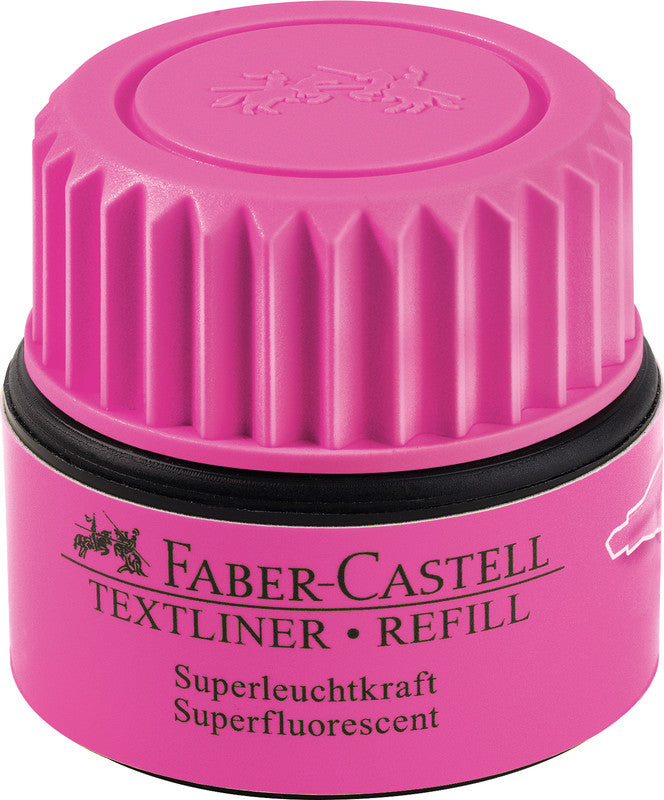 Faber-Castell Textmarker-Nachfüllung 1549 für Textliner Grip Marker 1543, 1546 – Pink, 1–5 mm, 30 ml
