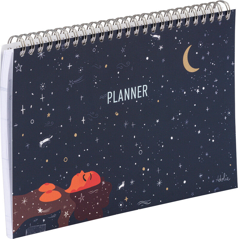 Clairefontaine Adolie Wochenplaner – undatiert, 22 × 14 cm, mehrfarbig