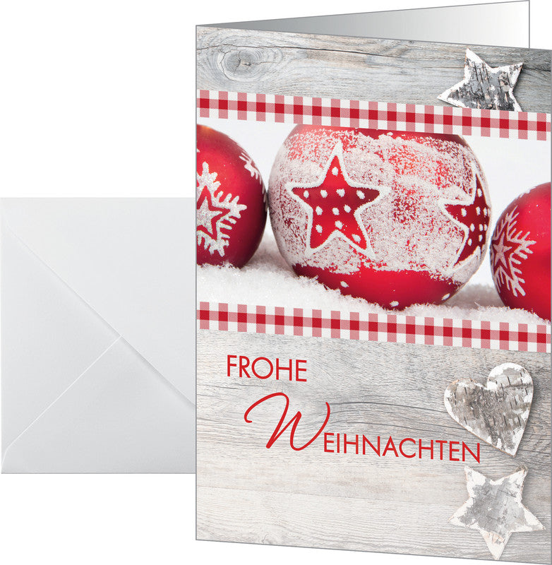 Sigel Weihnachtsgrusskarte (Winter Feeling) – A6 (105 × 148 mm) – mit Umschlägen, Edelkarton, 25er Pack