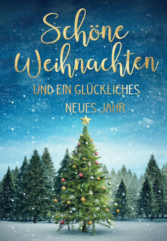 Kurt eulzer Weihnachtsgrusskarte – 75 × 108 mm – mit Umschlag, Text DE, Karton