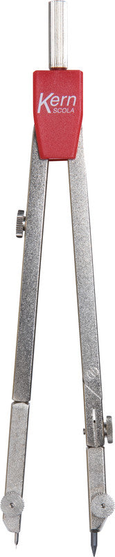 Kern scola Einsatzzirkel – Schenkellänge 16 cm, Radius 27 cm, Gelenkschenkel, Verlängerungsstange, Messing