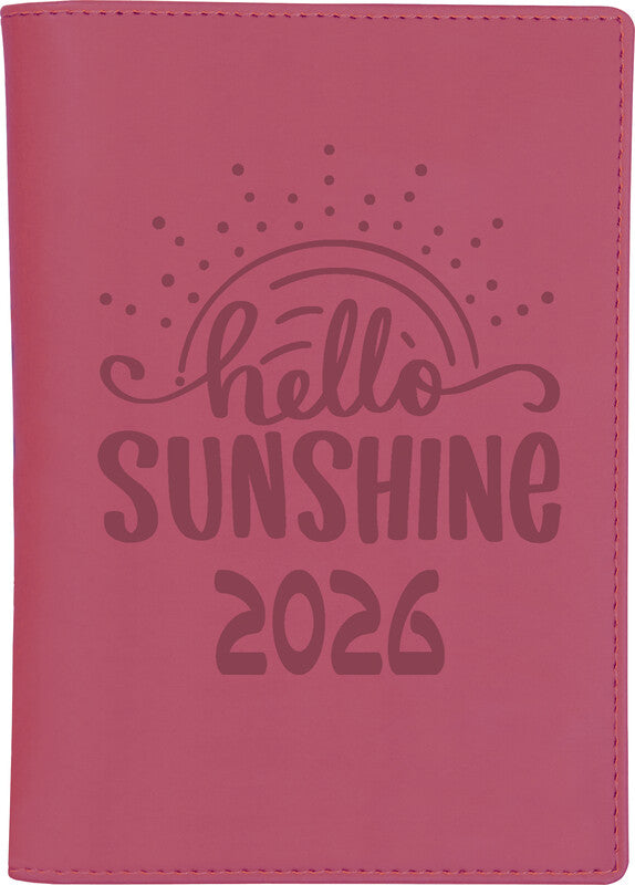 Biella Istanbul Agenda – 1 Monat/2 Seiten, geheftet, 10,6 × 15,3 cm, 15 Monate Okt–Dez, 2026, Pink, FSC