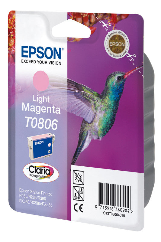 Epson Tintenpatrone T0806, Magenta, 350 Seiten – für Inkjetdrucker