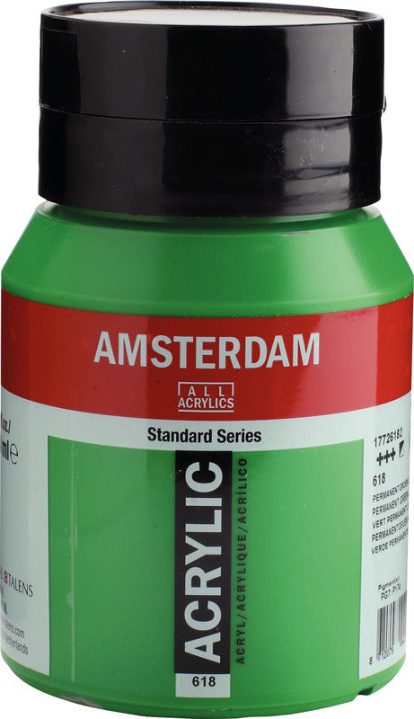 Royal Talens Amsterdam – Acrylic Standard – Acrylfarbe – Hell Permanentgrün, 500 ml