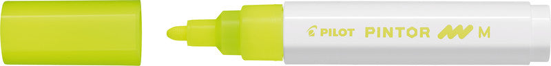 Pilot Pigment-Marker Pintor – Rundspitze 1,5-2,2 mm – Neongelb – Für dunkle Oberflächen geeignet