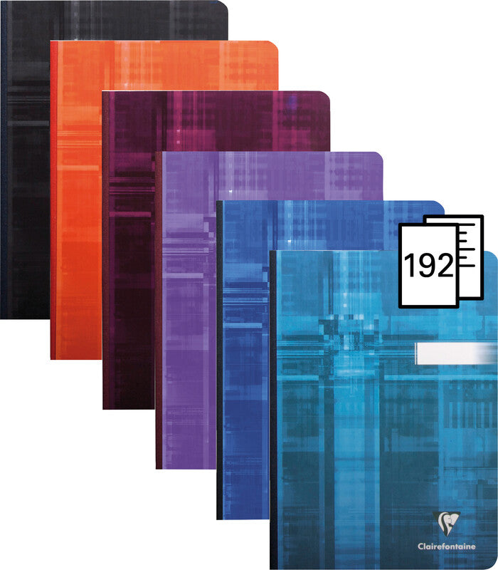 Clairefontaine Notizheft, A5, liniert, Leinenrücken, Karton, 192 Seiten, 90 g/m² – sortiert