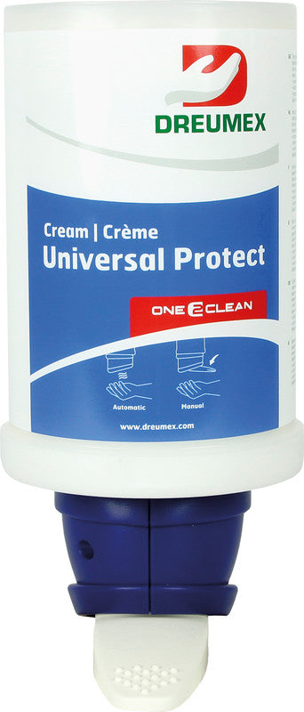 Dreumex One2Clean – Seifenspender, manuell, für DREUMEX Kartusche One2Clean, Kunststoff, blau, nachfüllbar