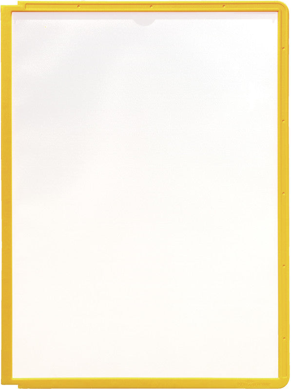 Durable Sherpa Sichttafel A4 – für Sherpa und Vario Sichttafelsysteme, Rahmen gelb, transparent