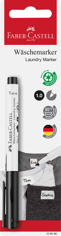 Faber-Castell 159596 Textilmarker – 1 mm – Schwarz – für Textilien