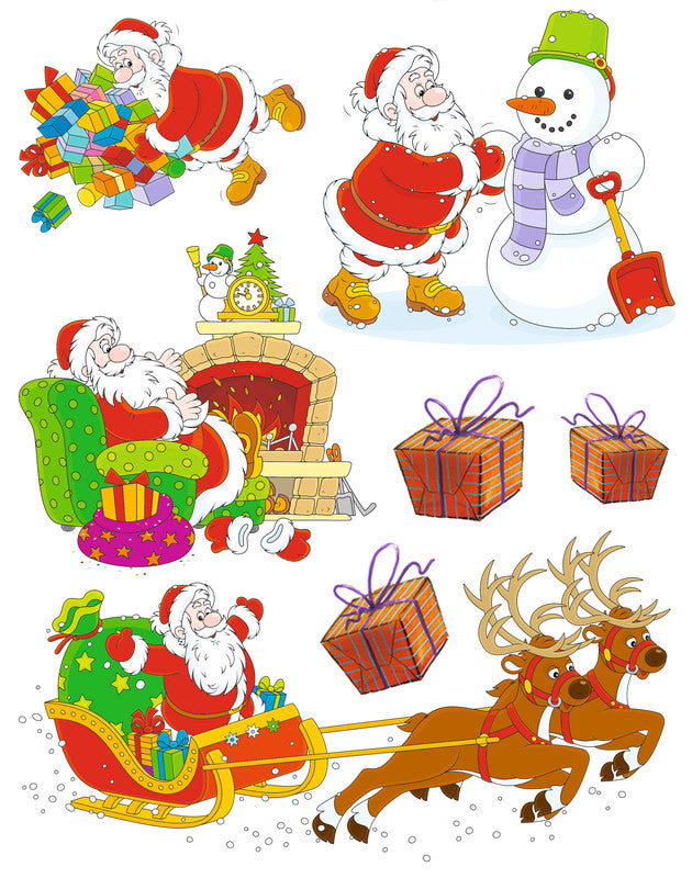 HERMA Fliesensticker Fröhlicher Weihnachtsmann, sortiert, 21 × 29,7 cm, wiederverwendbar, 1 Stück