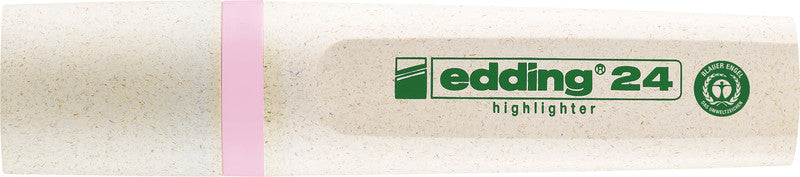 Edding EcoLine Textmarker Pastellrosa – Keilspitze, 2–5 mm, nachfüllbar, Blauer Engel