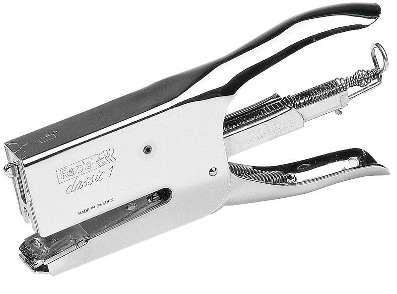 Rapid K1 Heftzange, 50 Blatt, für 24/6, 24/8, Hinterlademechanik, Einlegetiefe 56 mm, verchromt