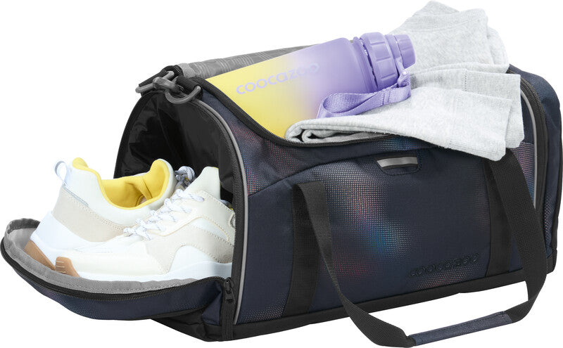 Coocazoo Sporttasche – 20 l, Motiv Rainbow Illusion, mit Schultergurt, wasserabweisend, 40 × 24 × 23 cm