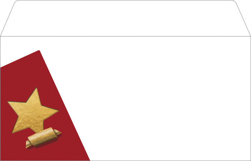 Sigel Weihnachts-Couvert C5/6, Cut-out-Stil Gold, Mehrfarbig, Gummierung, 90 g/m² – 25 Stk.