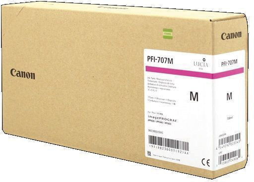 Canon Tintenpatrone PFI-707 M, magenta, 700 ml – für Inkjetdrucker/Multifunktionsgeräte