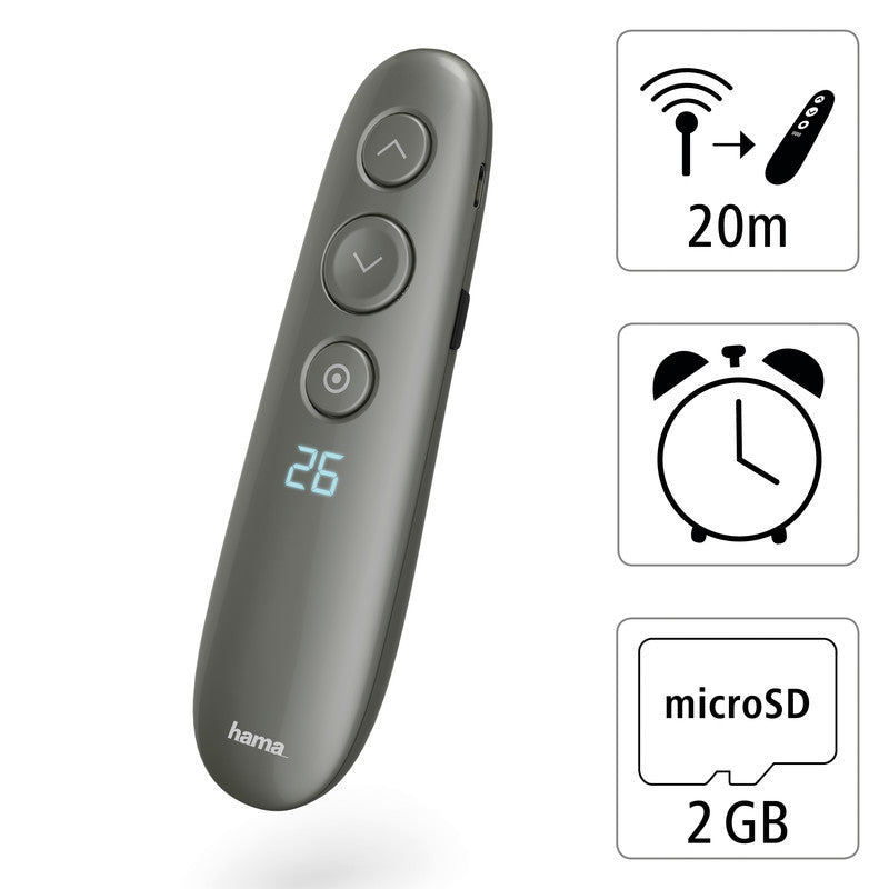 Hama Spot-Pointer – Presenter – Spot-Funktion, Dongle, Reichweite 20 m, für Zoom/Teams/Blue Jeans