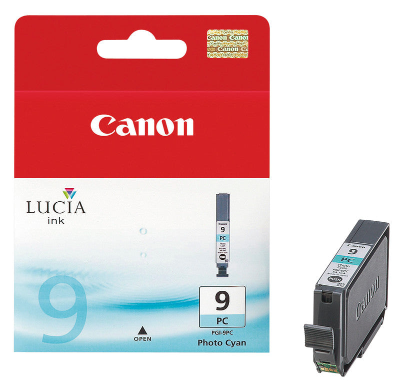 Canon Tintenpatrone PGI-9 (li-cyan), Foto cyan, 1'150 Seiten – für Tintenstrahldrucker/Multifunktionsgeräte